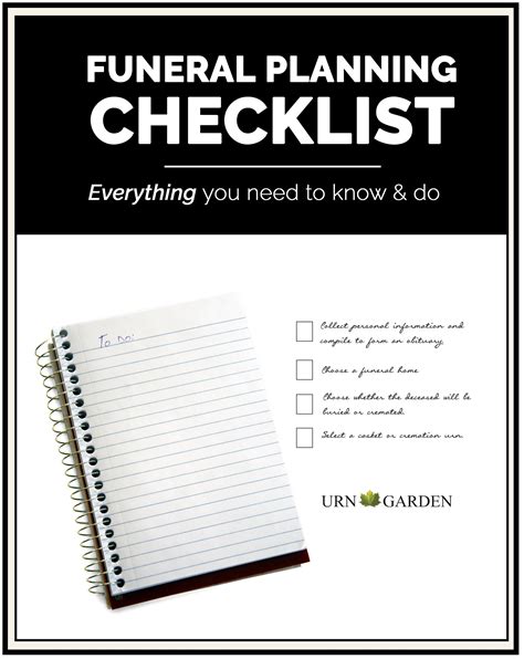 Printable Funeral Planning Checklist Pdf